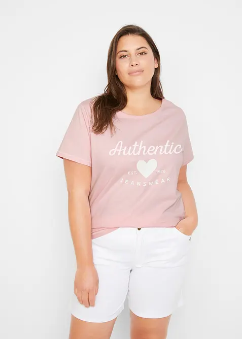 T-shirt in puro cotone, bonprix