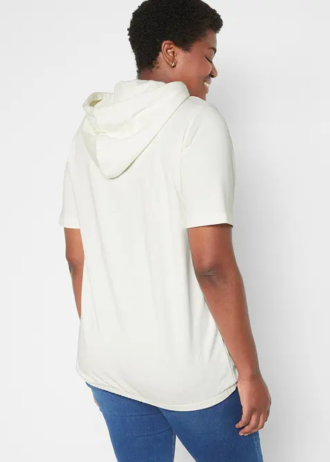 Felpa con cappuccio in misto cotone, bonprix