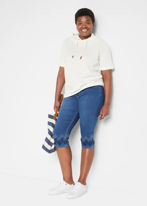 Felpa con cappuccio in misto cotone, bonprix