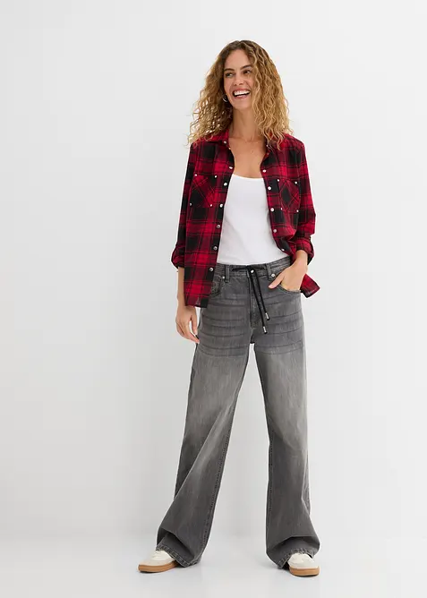 Camicia a quadri in puro cotone, bonprix