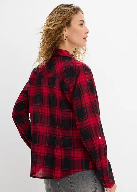 Camicia a quadri in puro cotone, bonprix