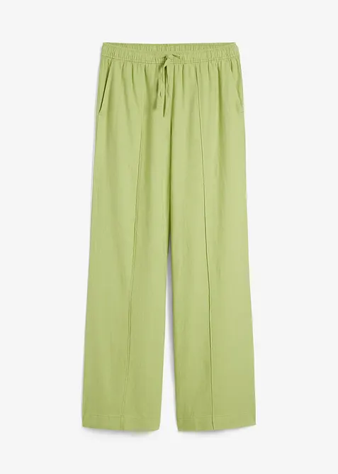 Pantaloni a palazzo in misto lino e viscosa leggero, bonprix
