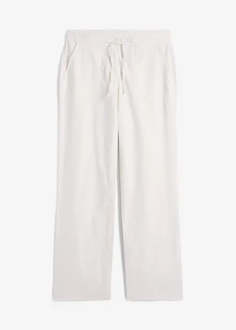 Pantaloni a palazzo in misto lino, bonprix