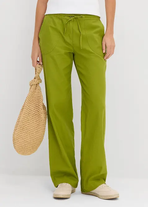 Pantaloni a palazzo in misto lino, bonprix