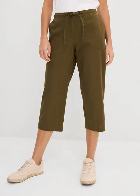 Pinocchietti in misto lino, bonprix