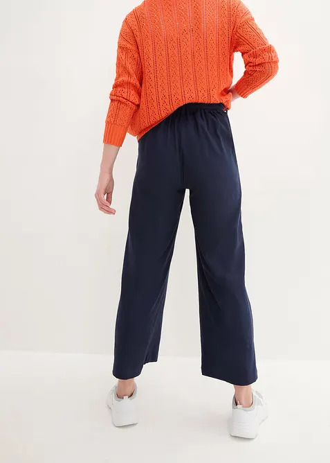 Pantaloni culotte in misto lino leggero, bonprix