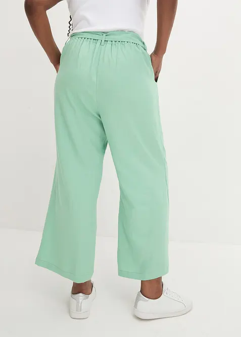 Pantaloni culotte in misto lino leggero, bonprix