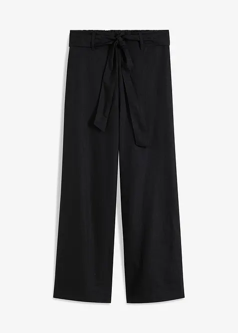 Pantaloni culotte in misto lino leggero, bonprix
