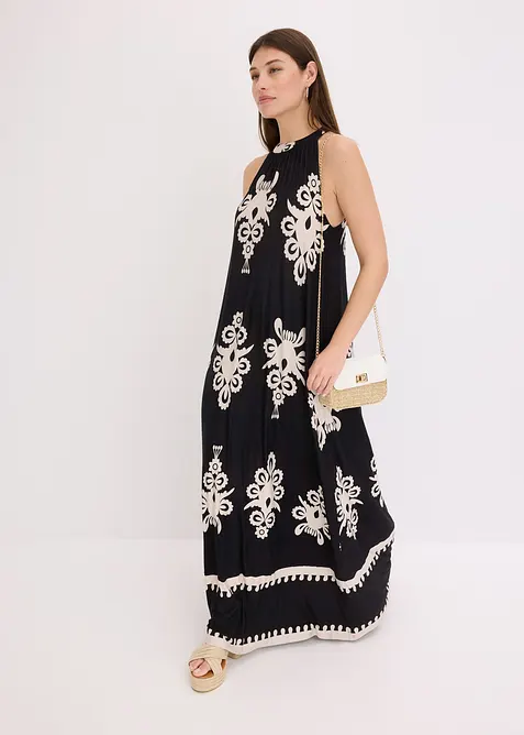 Abito in jersey fantasia di misto viscosa morbido, bonprix