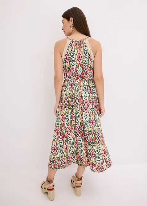 Abito midi con pizzo, bonprix