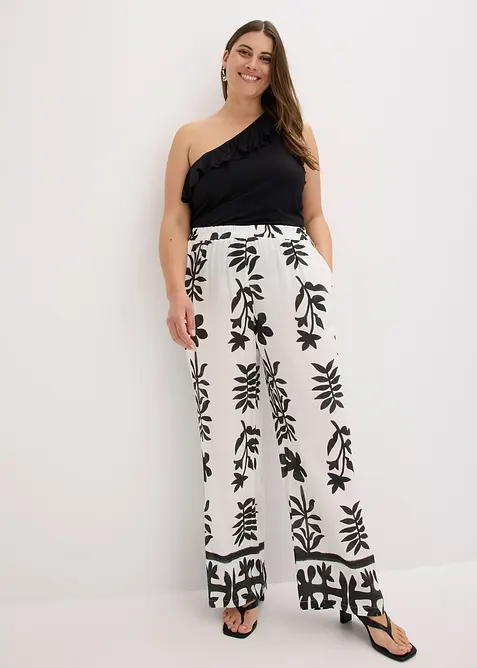 Pantaloni fantasia in viscosa fluente, bonprix