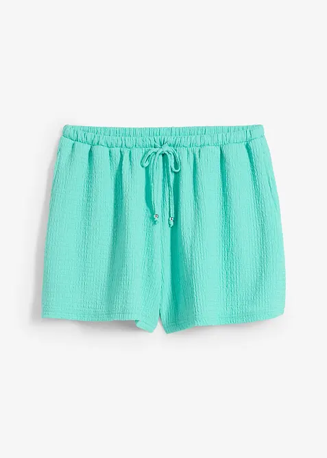 Shorts con elastico in vita in cr&ecirc;pe operato, bonprix