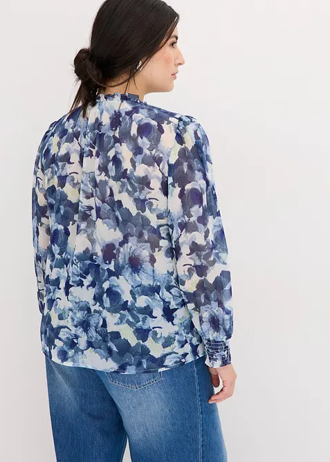 Blusa in chiffon fantasia, bonprix