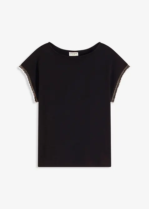Maglia in puro cotone con finiture decorative, bonprix