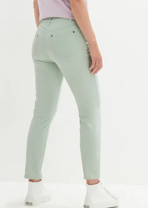 Pantaloni cropped in misto cotone elasticizzato, bonprix