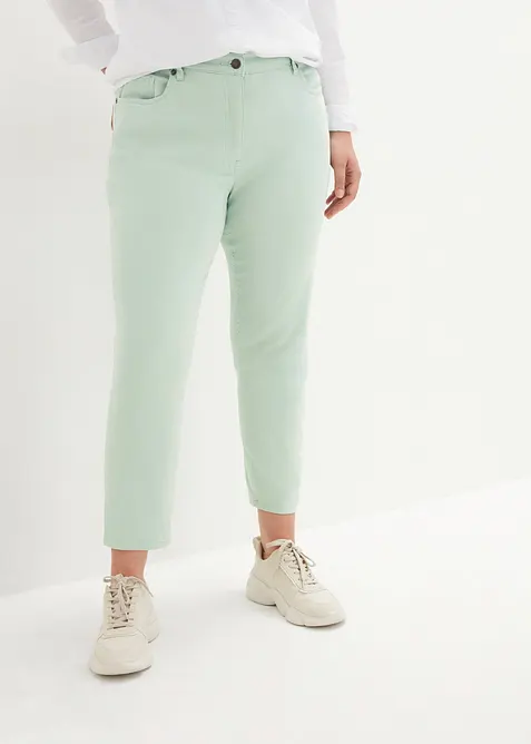 Pantaloni cropped in misto cotone elasticizzato, bonprix