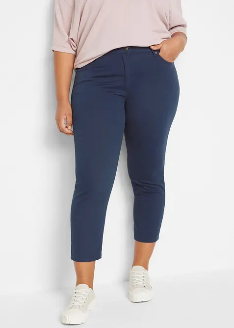 Pantaloni cropped a vita alta, bonprix