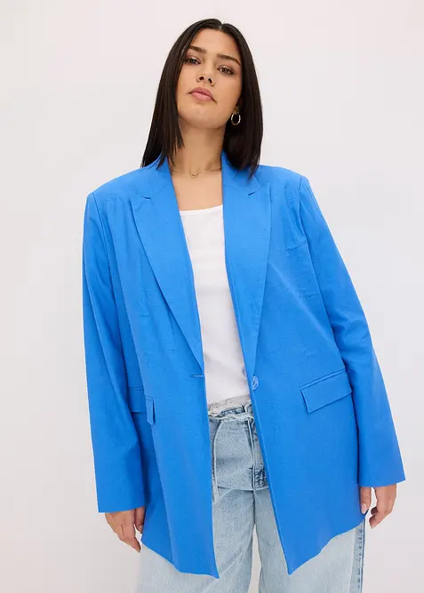 Blazer in misto lino, bonprix