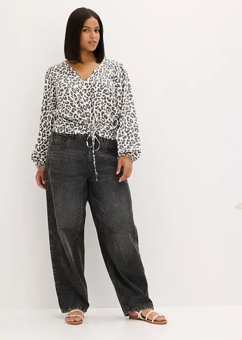 Blusa con arricciatura, bonprix