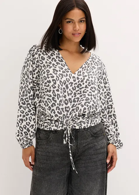 Blusa con arricciatura, bonprix