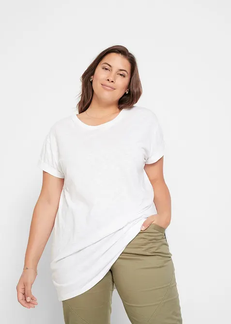 T-shirt lunga in puro cotone, bonprix