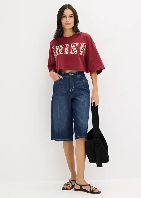 T-shirt cropped in puro cotone biologico, bonprix