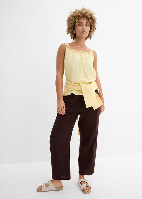 Top ampio con spalline in pizzo, bonprix