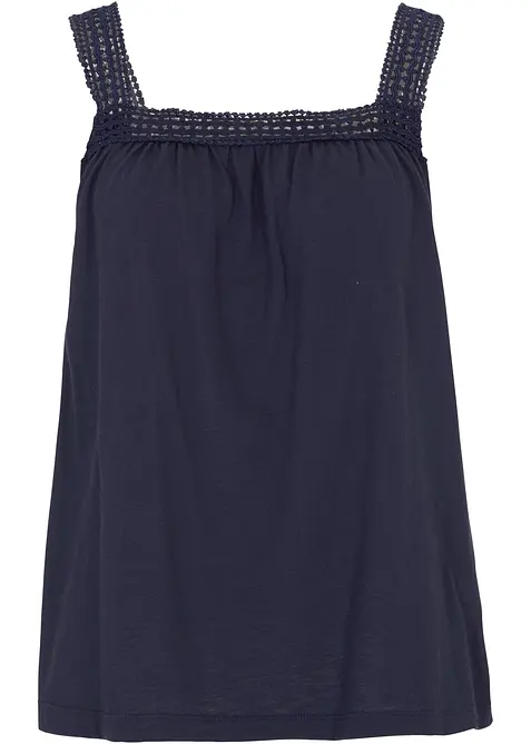 Top ampio con spalline in pizzo, bonprix