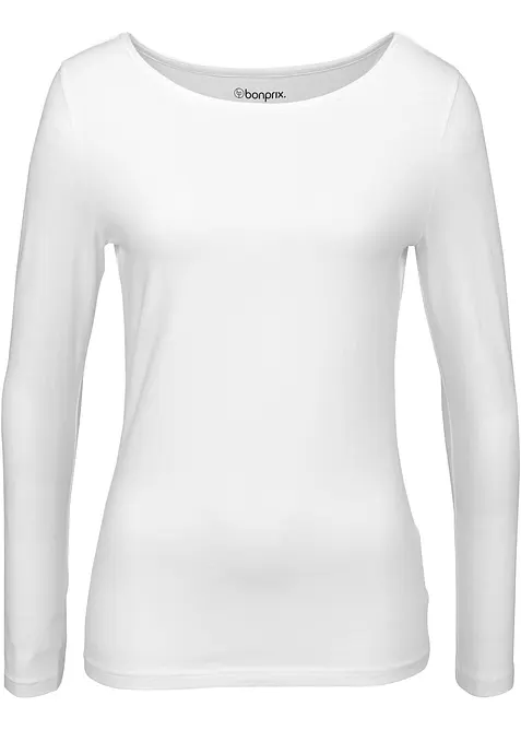 Maglia elasticizzata aderente a maniche  lunghe, bonprix