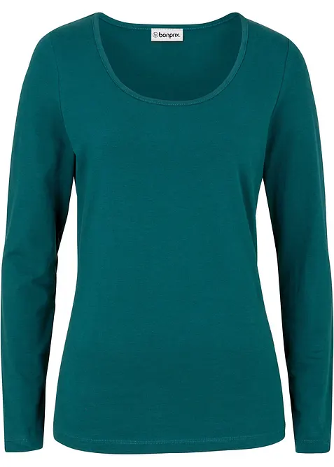 Maglia elasticizzata aderente a maniche  lunghe, bonprix