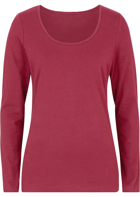 Maglia elasticizzata aderente a maniche  lunghe, bonprix