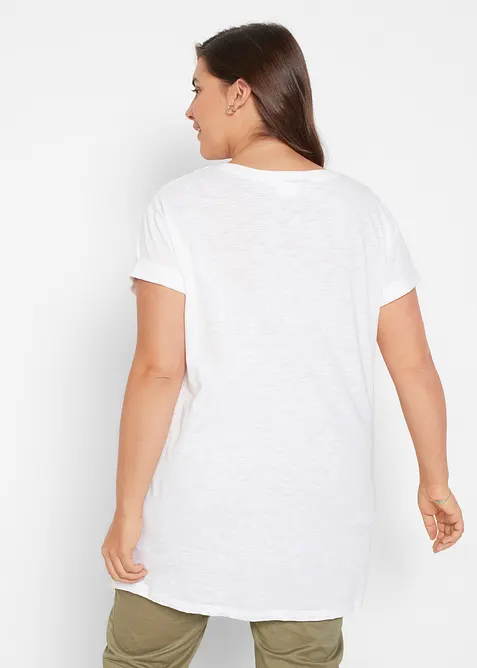 T-shirt lunga in puro cotone, bonprix