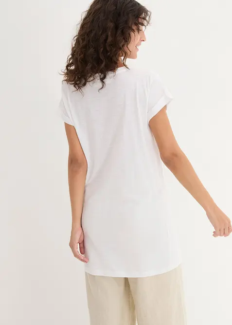 T-shirt lunga in puro cotone, bonprix