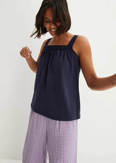 Top ampio con spalline in pizzo, bonprix