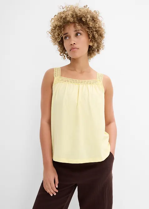 Top ampio con spalline in pizzo, bonprix