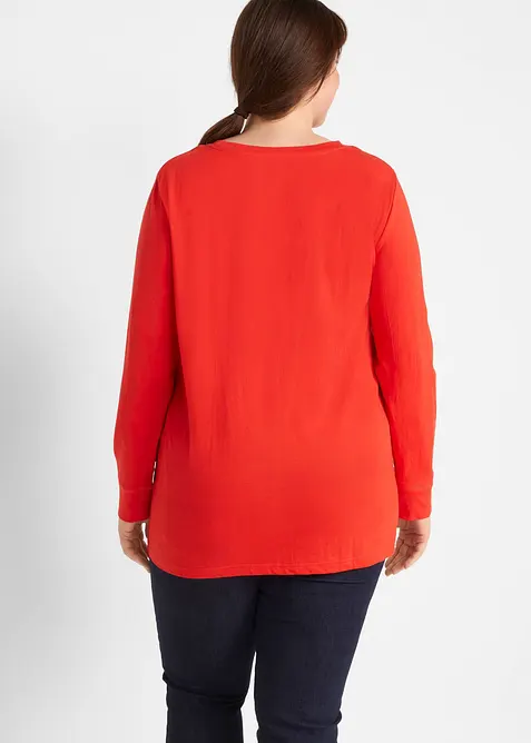 Maglia lunga con scollo rotondo e maniche lunghe  (pacco da 5), bonprix