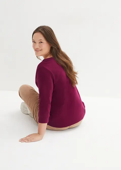 Maglia a maniche lunghe in puro cotone biologico, bonprix