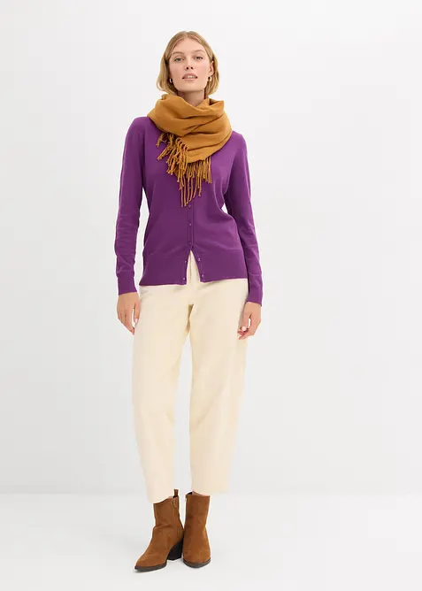 Cardigan in filato fine con bottoni, bonprix