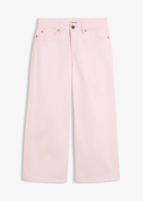 Pantaloni culotte in misto cotone elasticizzato, bonprix