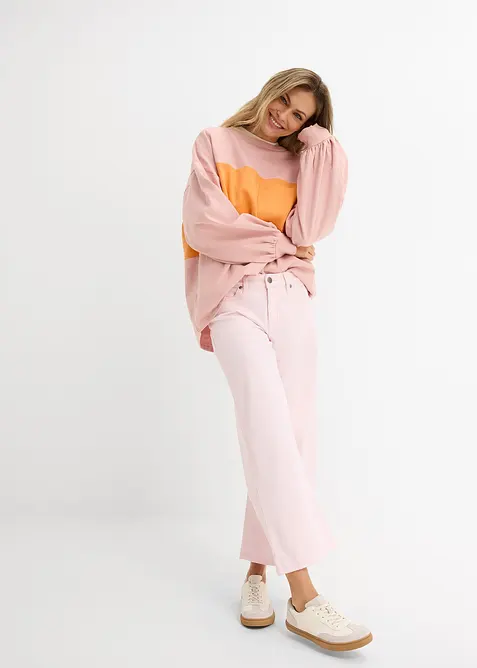 Pantaloni culotte in misto cotone elasticizzato, bonprix