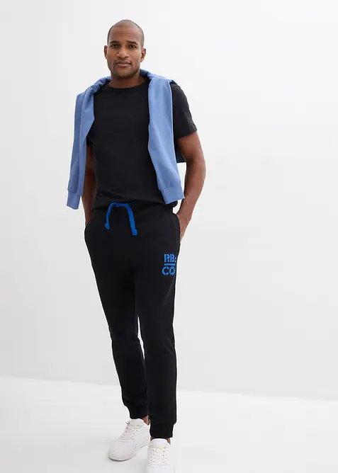 Pantaloni da jogging con dettagli a contrasto, bonprix