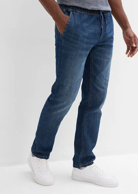 Jeans leggeri elasticizzati con elastico in vita regular fit, straight, bonprix