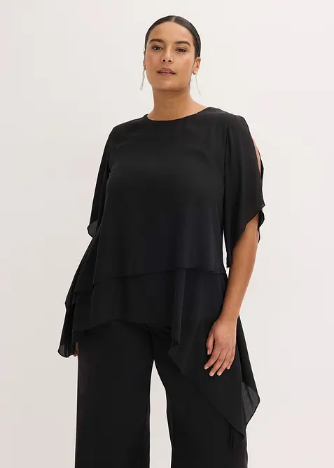 Blusa asimmetrica a pi&ugrave; veli, bonprix