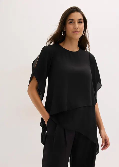 Blusa asimmetrica a pi&ugrave; veli, bonprix
