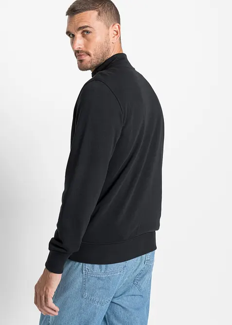 Felpa con zip a collo dritto, bonprix