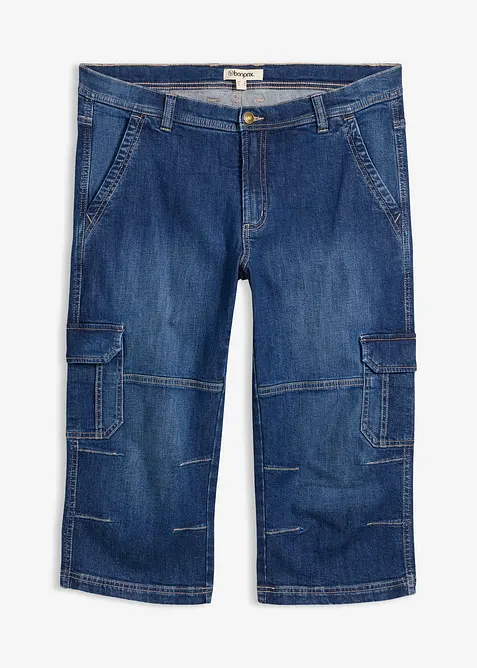 Jeans cargo a pinocchietto regular fit, straight, bonprix