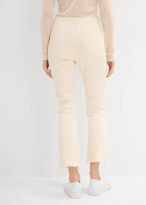 Jeans flared cropped, vita alta, bonprix