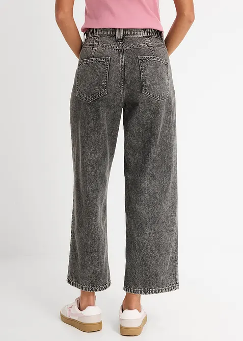 Jeans cropped loose fit straight, vita media, bonprix
