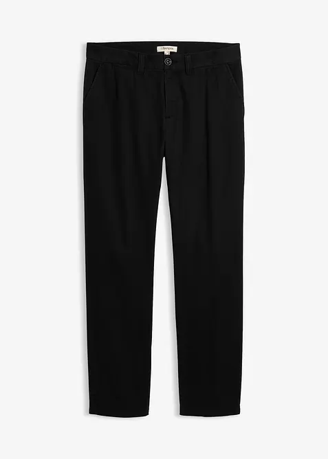 Pantaloni regular fit in twill di puro cotone, straight, bonprix