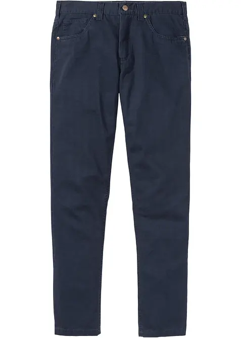 Pantaloni regular fit in twill di puro cotone, straight, bonprix